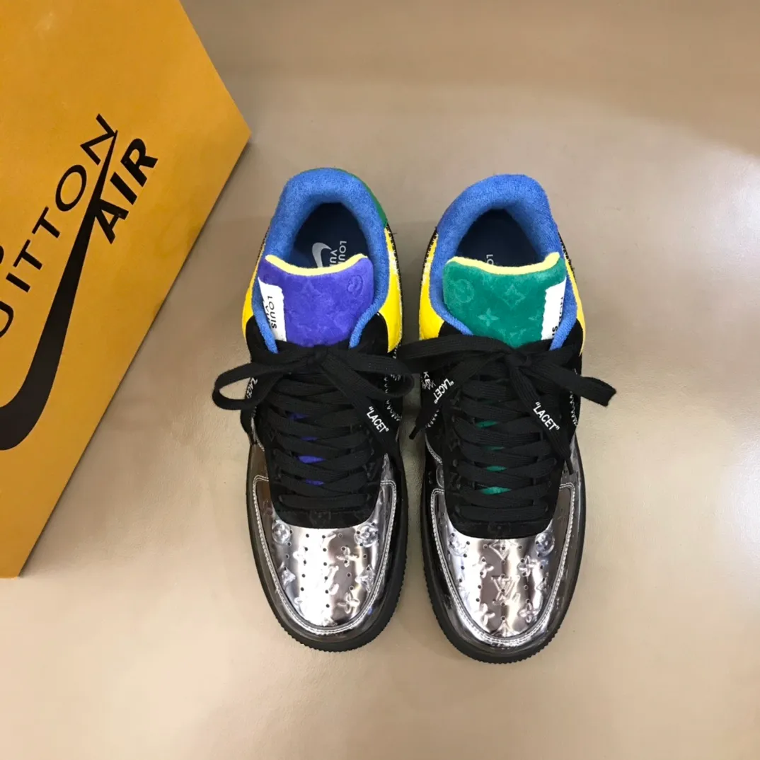 Men's shoes 💰p440 "*OUIS *UITTO*" x OFF-WHITE x Nike tripartite collaboration! Trendy and cool men's casual sports shoes with unrivaled color matching. The design idea basically continues the style of THE TEN. The Swoosh line and tongue label have a very familiar visual effect and are both fashionable and trendy! A must-have for fashionistas! The effect on your feet is absolutely stunning! (The original drawer packaging accessories are complete) Code number 38-45